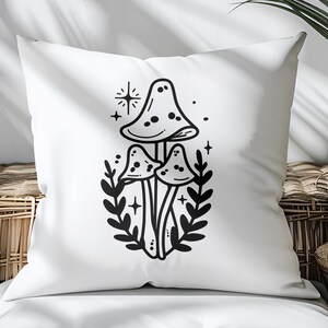 Mystical Mushrooms SVG Bundle | Celestial Mushrooms SVG Set | Hand Drawn Mushrooms PNG | Boho Mushroom Bundle | Cute Mushroom Designs Bundle image 4