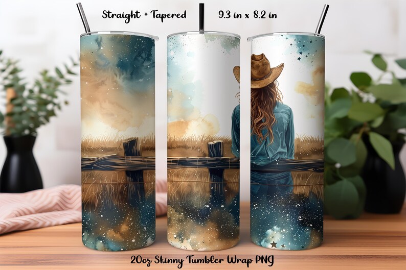 Rustic Cowgirl Tumbler Wrap PNG | Country Western Tumbler Wrap Design ...