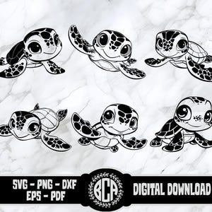 Meeresschildkröte SVG Bundle | Niedliche Meeresschildkröte SVG Bundle | Ozean-Leben SVG | Niedliche Baby-Schildkröte Clipart | Baby Schildkröte geschnitten Datei Designs für Cricut