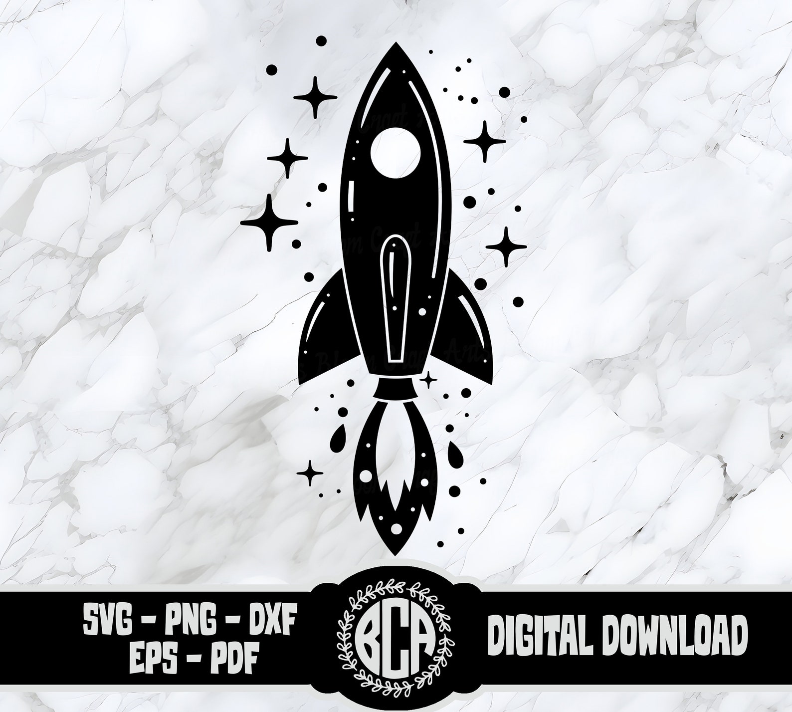 Cute Rocket SVG | Rocket SVG | Rocket and Stars Design | Kids Space ...