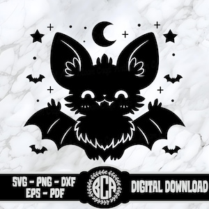 Uroczy nietoperz Halloween SVG | Straszny nietoperz SVG | Uroczy nietoperz SVG | Uroczy nietoperz SVG | Uroczy plik z rękodziełem na Halloween | Uroczy sylwetka nietoperza | Szczęśliwy nietoperz SVG