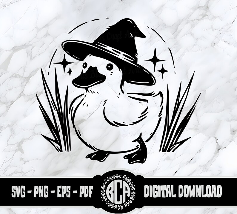 Witchy Ente SVG Clipart | Süsse Halloween Ente mit Hexenhut | Hexenhut ...