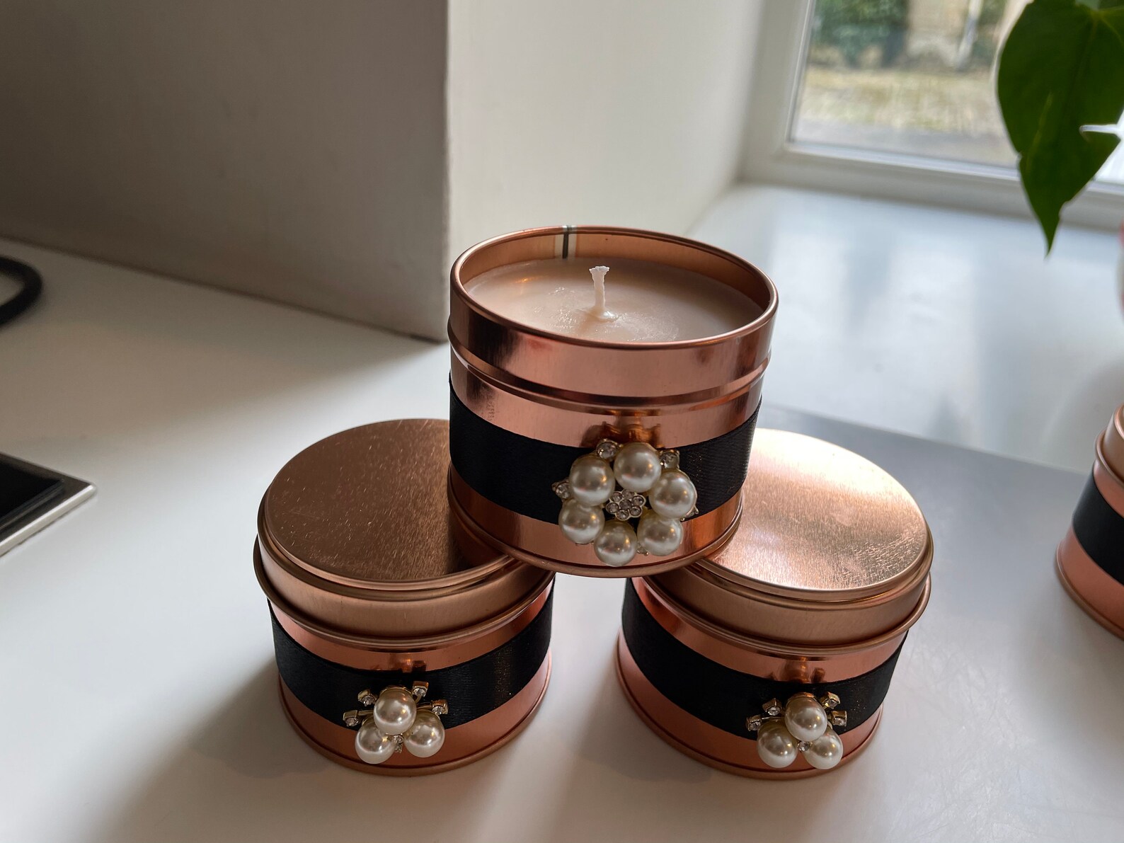 Rose Gold Scented Candles Etsy