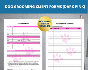 Dog Grooming Intake Form - Etsy Australia