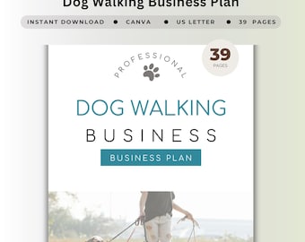 Dog Walking Business Plan Template Pet Walking Service Startup Business Guide Independent Dog Walker Service Business Strategy Plan Example