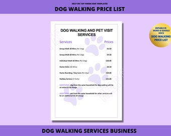 Dog Walking Prices
