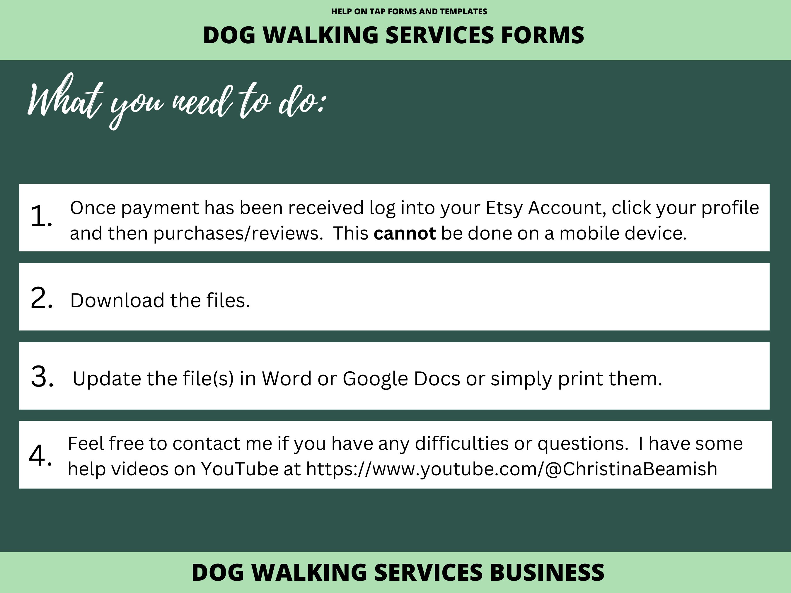 Dog Walking Tracking and Expenditure Tracking Log green Tracking