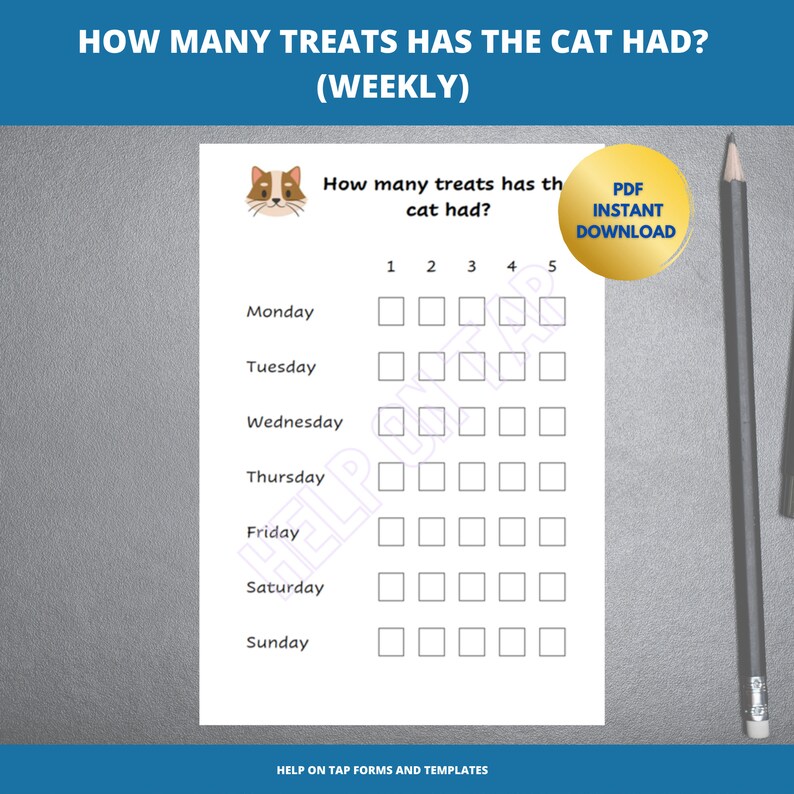 Has the Cat Been Fed Weekly Printable Monthly Printable Cat Has