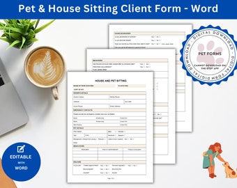 House Sitting Pet Sitting Client Form For House Sitting Dogs & Pet Sitting Services Overnight Onboard Form Template For In Home Pet Sitting