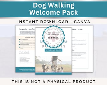 Dog Walking Welcome Pack With Client Intake Form Pet Walker New Client Onboarding Kit New Customer Packet Canine Walking Registration Pack