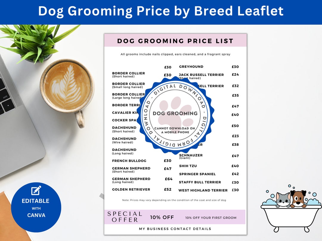 Grooming Dog Price List by Breed Dog Breed Grooming Price List Mobile