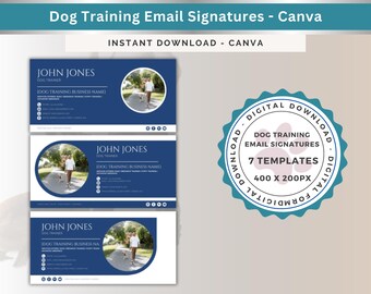 Dog Training Email Signature Templates: Modern Canva Design (Digital Download)