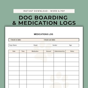 Cage Record Keeping Info Sheet