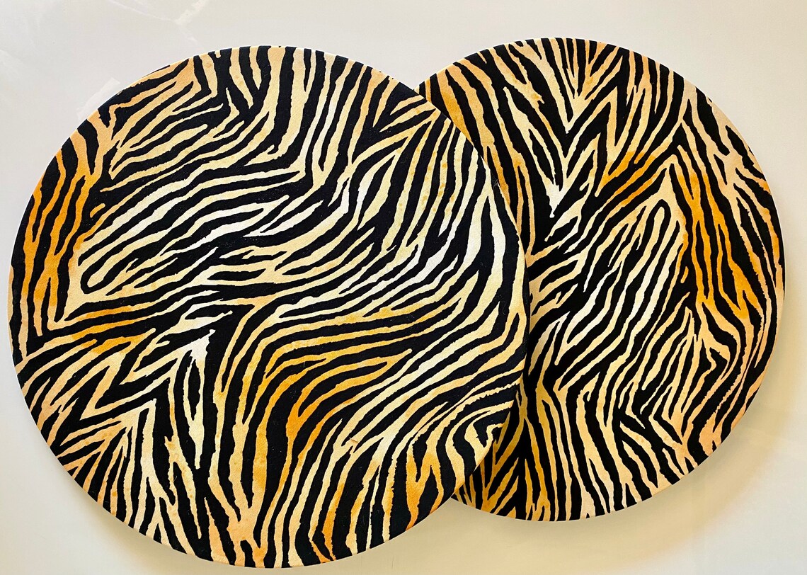 Animal Print / Leopard and Zebra Charger Plate Covers minimum Etsy
