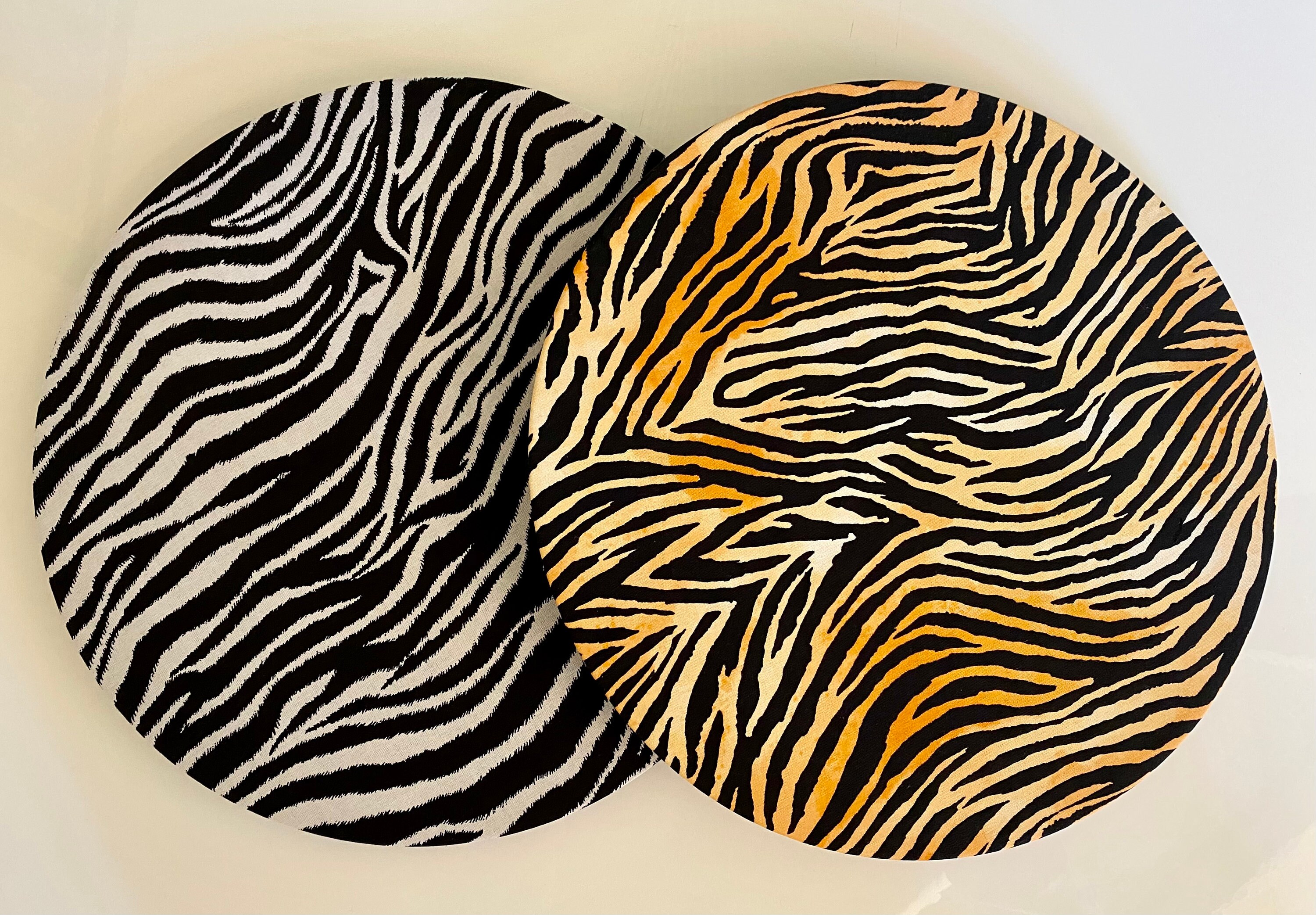 Set of 4 Animal Print / Leopard and Zebra Charger Plate Covers Etsy