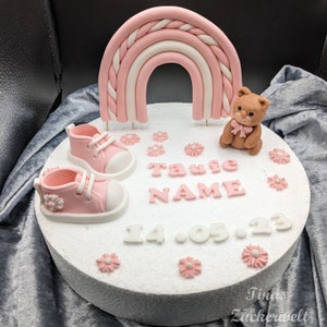 Cake decoration shoes baby baby shoes bow bear birth baptism baby party sugar decoration fondant birthday also available in other colors