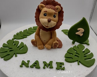 Löwe, Fondantfiguren, Fondant Löwe, Safari, Dschungle, Zoo, Lion, Gebutstag, Fondant, Zuckerfigur, Torten Topper, Kindergeburtstag