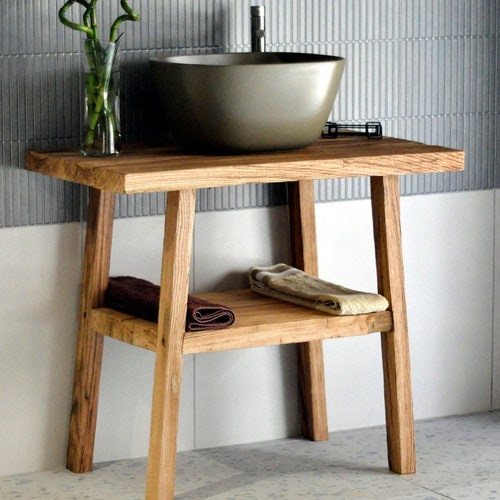 Bathroom Vanity / Vanities Sink-narrow Floating Live Edge - Etsy Australia