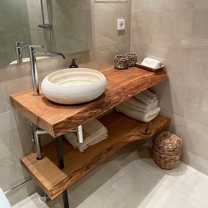 Solid wood sink unit -  México
