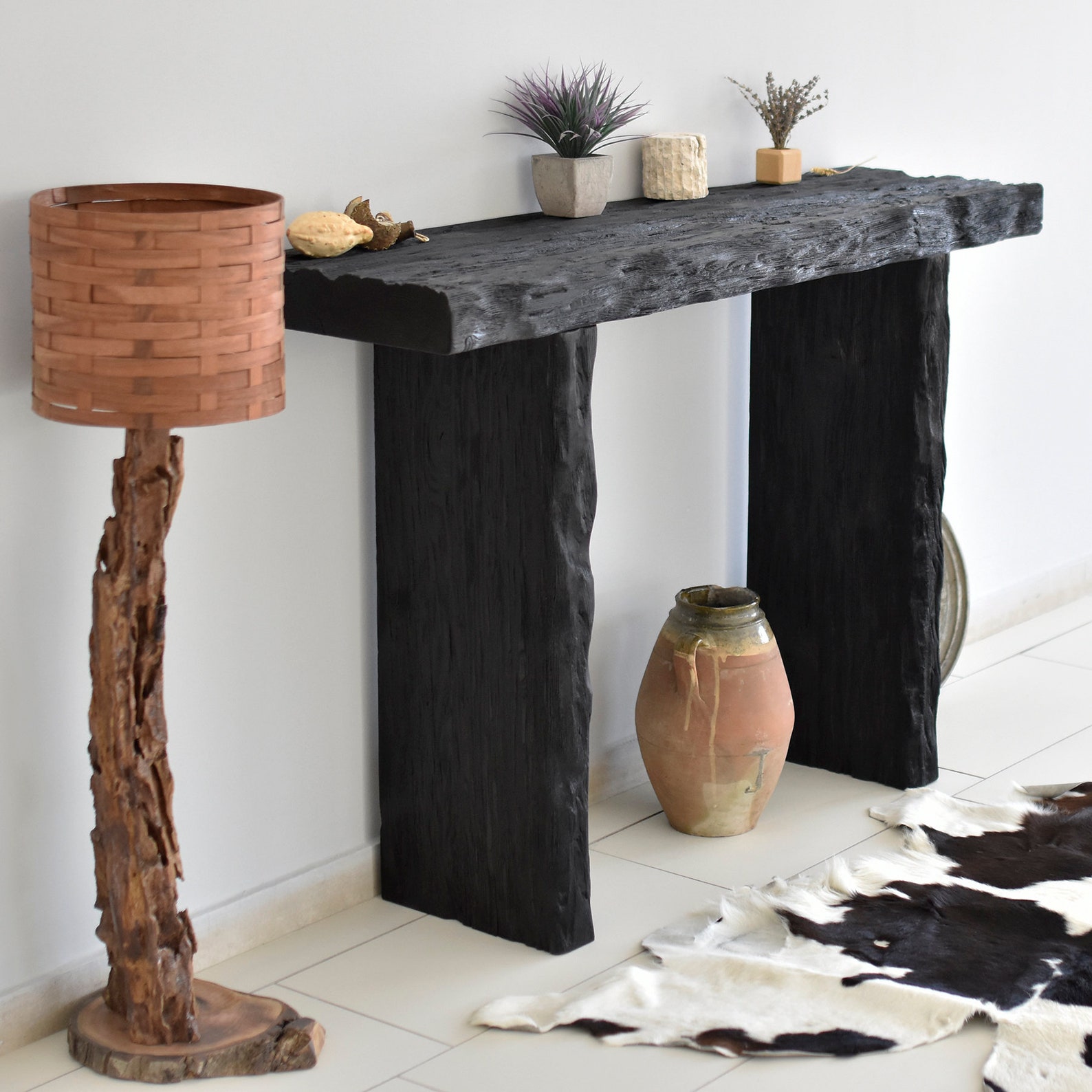 Console Table Hallway Unique Entryway Narrow Floating Live - Etsy