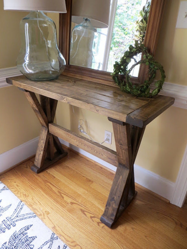 Console Table Entryway Narrow Floating Live Edge Farmhouse Etsy