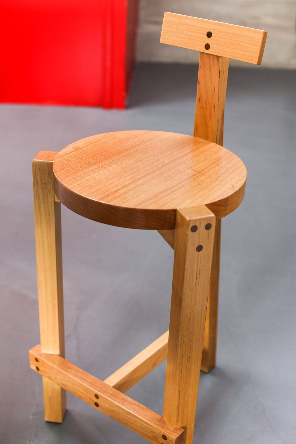 Bar Stoolswood Counter Stool With Back Swivel Chair Height Etsy