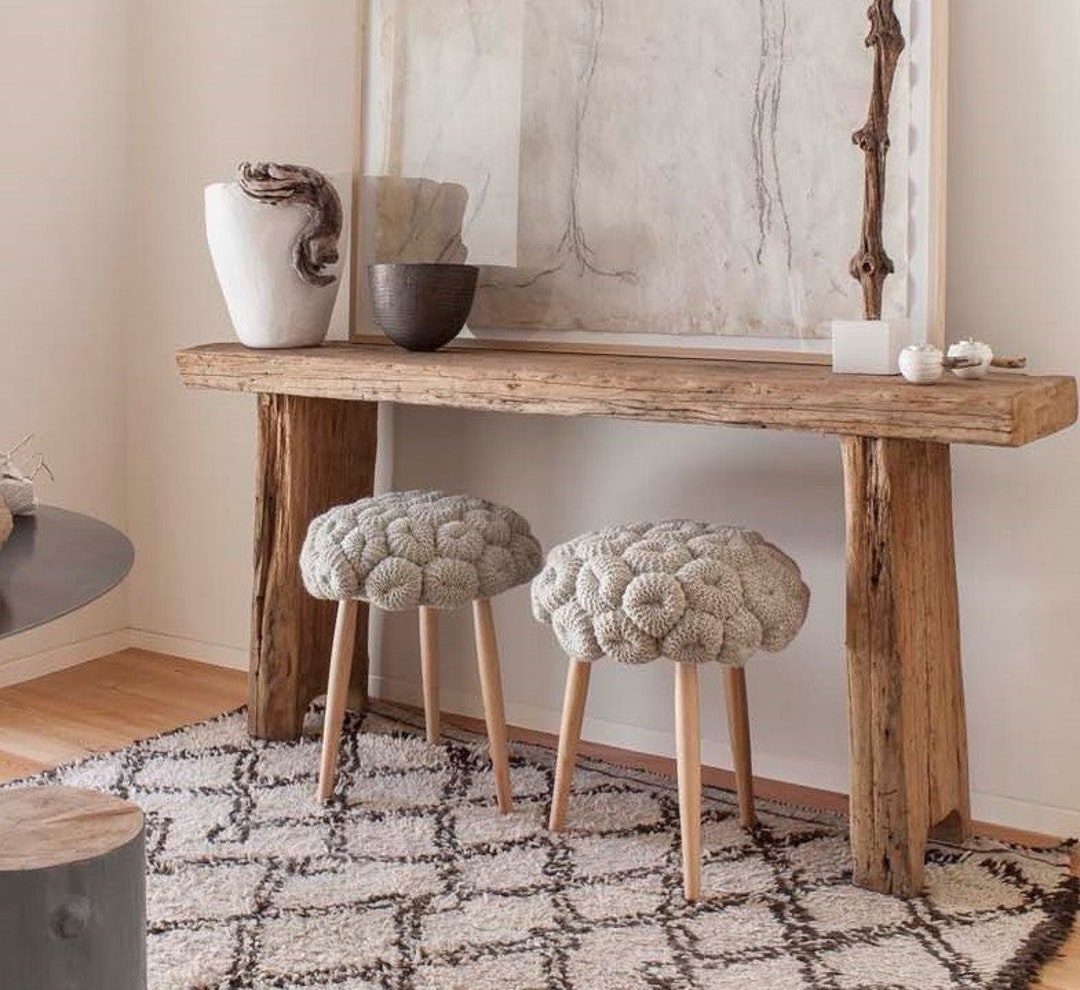 Console Table Hallway Unique Entryway Narrow Floating Live Edge