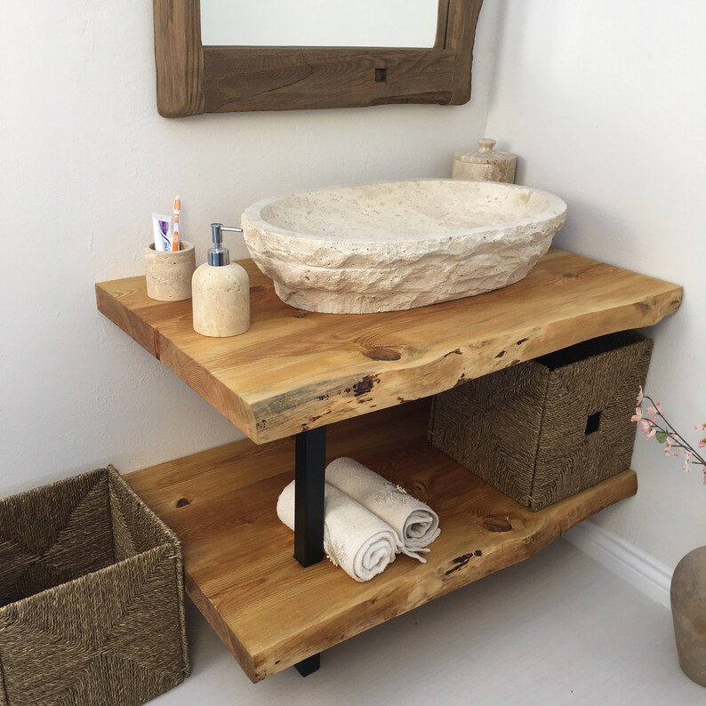 Bathroom Vanity / Vanities Sinknarrow Floating Live Edge Etsy