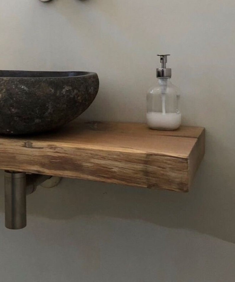 Bathroom Vanity / Vanities Sink-narrow Floating Live Edge - Etsy Australia