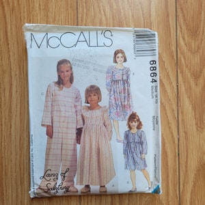 McCall&#39;s 6864, sleepwear pattern, size med,  easy to sew pattern, pajama pattern, uncut and FF