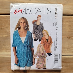 McCall&#39;s M5436, womens top pattern, womens tunic pattern, , size 20 -28, uncut and FF