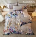 Alora 100% Egyptian Cotton Bedding Set | Floral Pattern | 600TC | Queen & King Size Options