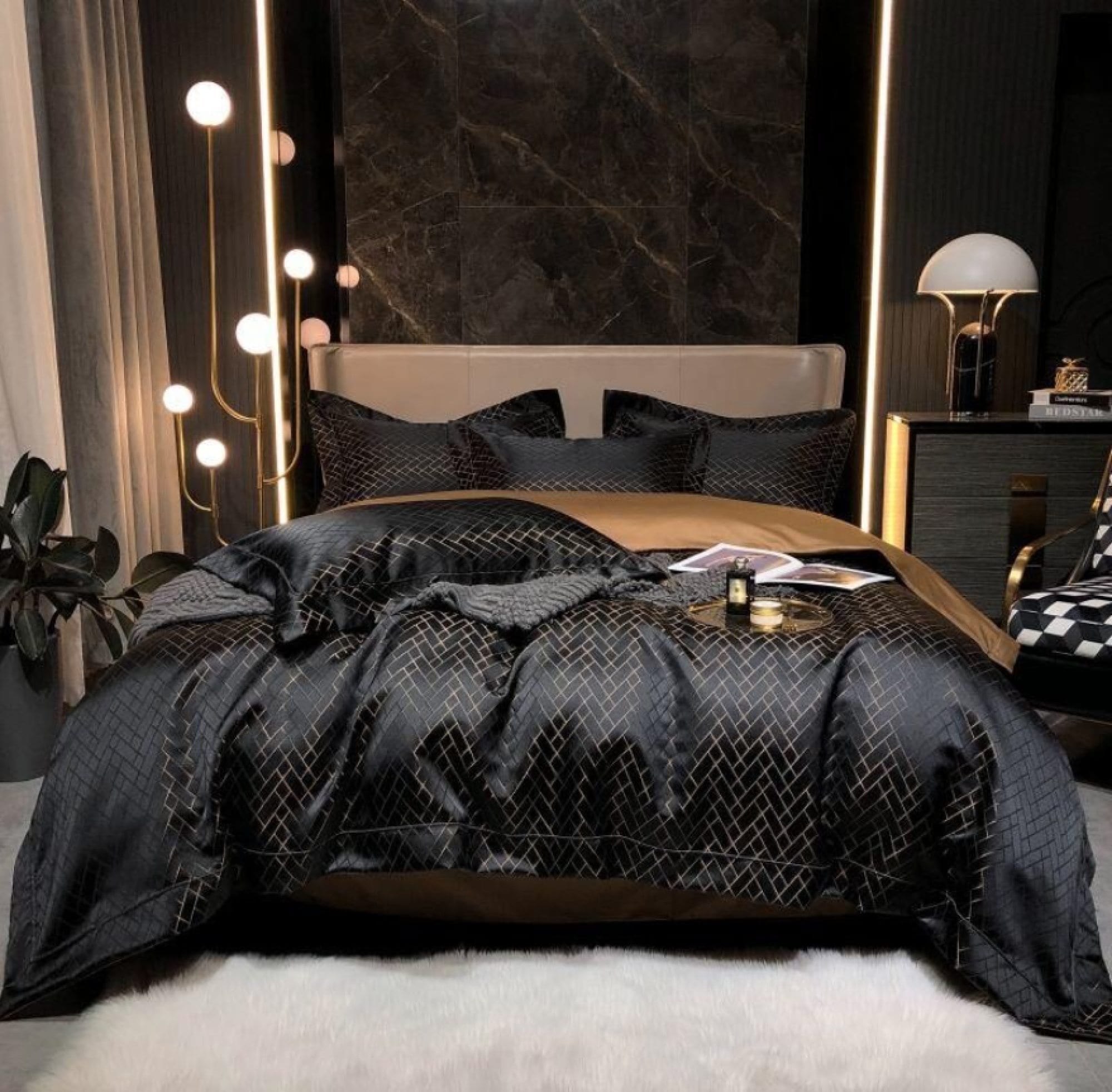 Louis Vuitton Marble Background Bedroom Duvet Cover Louis Vuitton Bedding  Set - Binteez