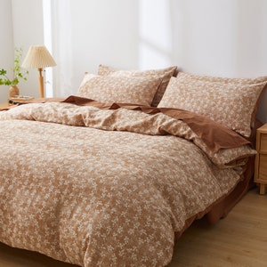 Vintage Floral Cotton Duvet Cover 4 pcs