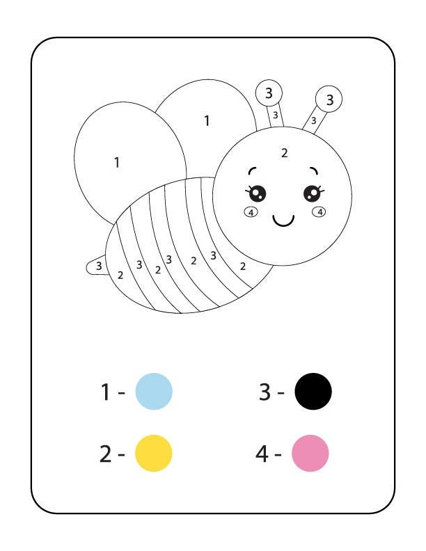 30 Color by Number Coloring Pages For Kids