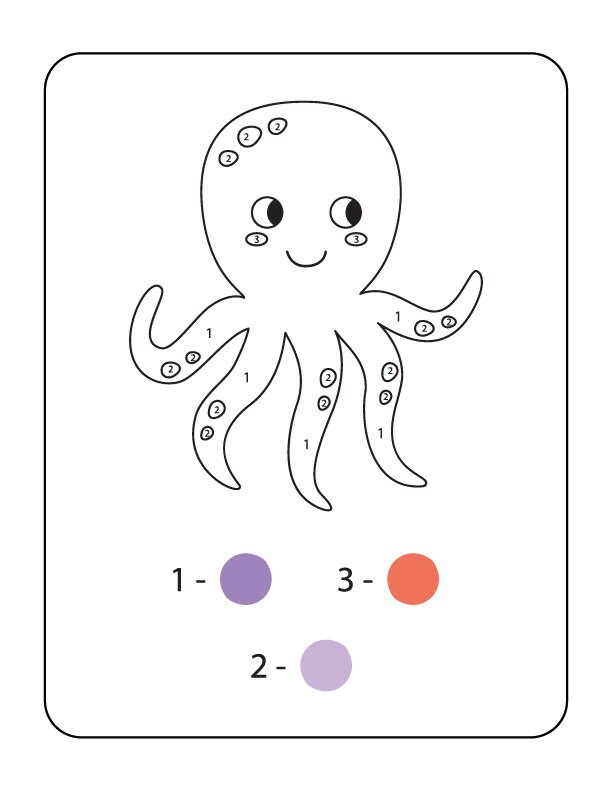 30 Color by Number Coloring Pages for Kids - Etsy