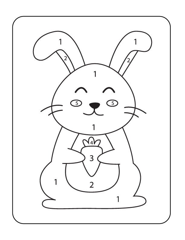 30 Color by Number Coloring Pages for Kids - Etsy