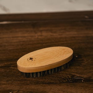 Bamboo Beard Brush: Boar Bristle Facial Hair Grooming