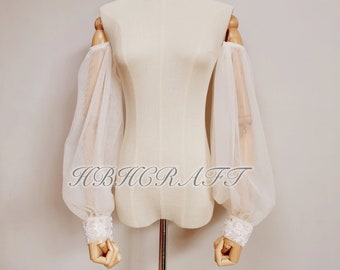 Detachable wedding sleeves,removable  lace sleeves,Detachable straps,boho bridal accessories