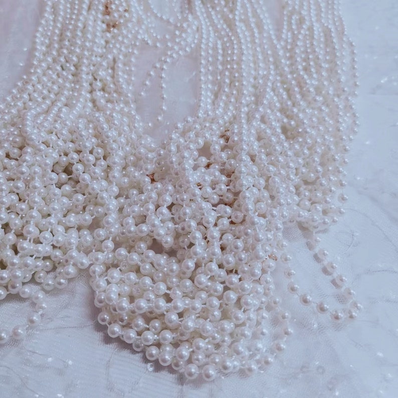 Handmade Pearl Body Chain With Sleevesbridal Body Etsy