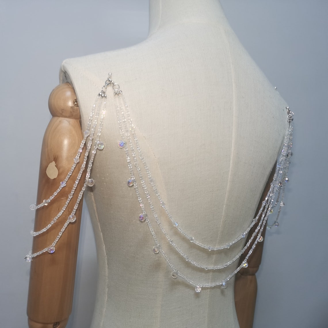 Backdrop Chain Crystal Backdrop Necklace,crystal Backdrop Wedding,crystal Shoulder ...