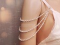 Crystal Pearl Shoulder Chain: Detachable Wedding Sleeves, Boho Bridal Arm Jewelry