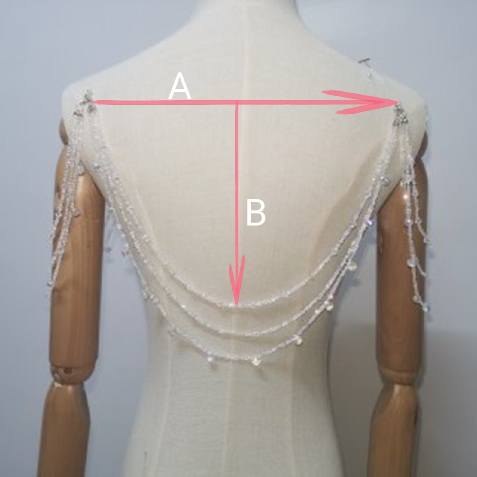 Crystal Backdrop Necklace,crystal Backdrop Wedding,crystal Shoulder ...
