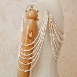 Pearl Back and shoulder chain ,wedding shoulder chain,Backdrop necklace,wedding jewelry,party jewelry,bridal back necklace