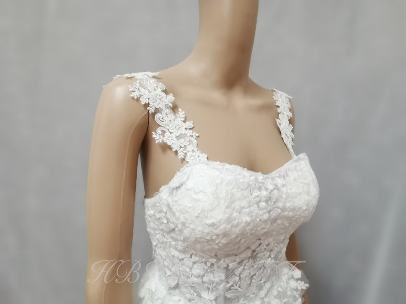 EMALZBY Detachable lace straps, wedding dress straps, lace bridal straps, Detachable Straps, bridal cap sleeve.boho bridal accessories image 7