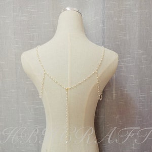 Handmade pearl shoulder necklace,bridal shoulder jewelry,Pearl necklace,Shoulder Necklaces,party jewelry