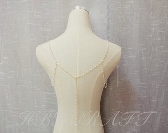 Collar de hombro de perlas hecho a mano, joyería de hombro nupcial, collar de perlas, collares de hombro, joyería de fiesta