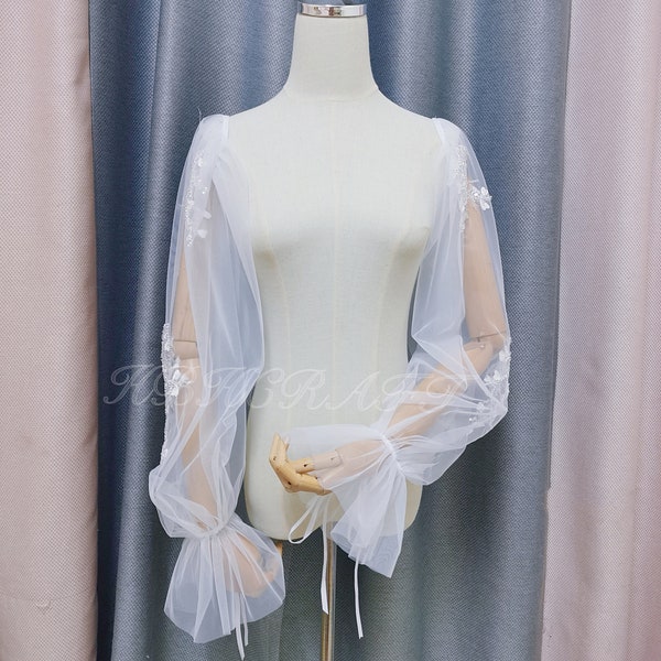 Custom removable sleeves, long sleeves,Detachable wedding sleeves,removable  lace sleeves,Detachable straps,boho bridal accessories