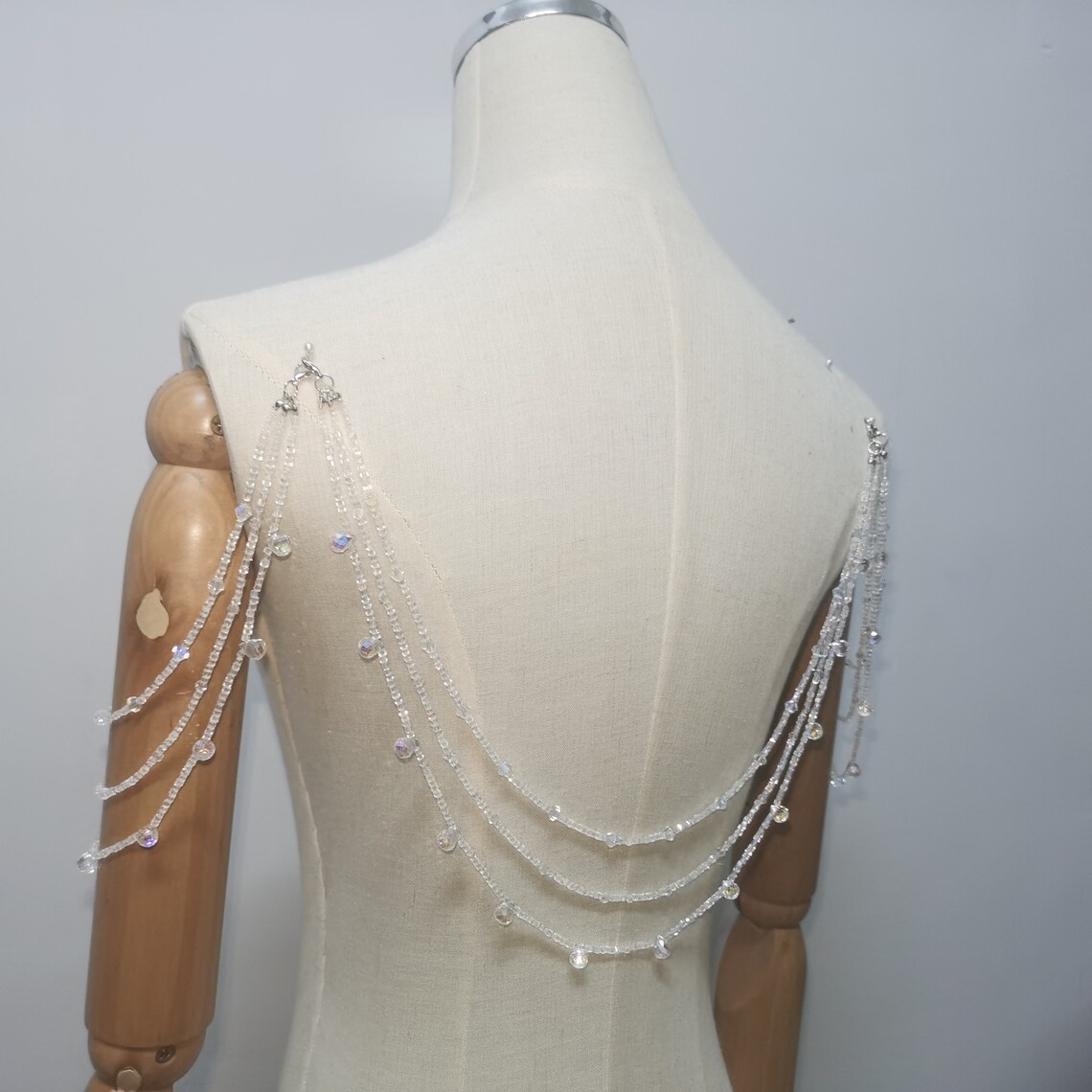 Backdrop Chain Crystal Backdrop Necklace,crystal Backdrop Wedding,crystal Shoulder ...