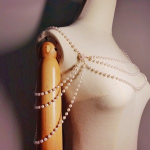 Chaîne d'épaule en strass, bijoux d'épaule de mariée, bijoux d'épaule de mariage, bijoux de robe, bijoux d'épaule
